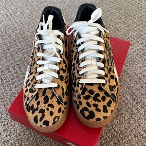 Reebok Leopard Print Sneakers with Brown Soles